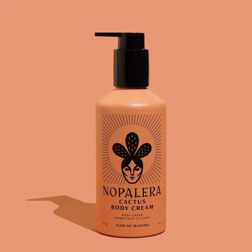 NEW NOPALERA women's flor de madera cactus body cream - 8 oz in orange